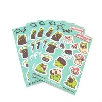 Feuilles d'autocollants découpés au baiser