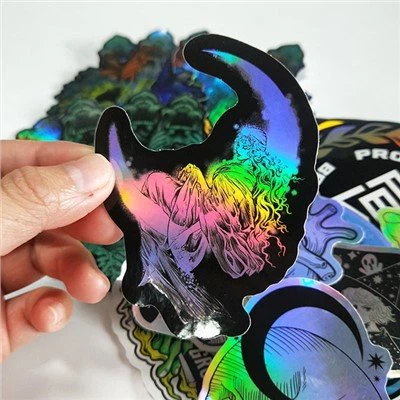 Autocollants holographiques brillants